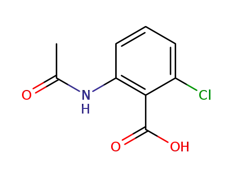 Molecular Structure of 19407-42-2 (2-ACETAMIDO-6-CHLOROBENZOIC ACID)