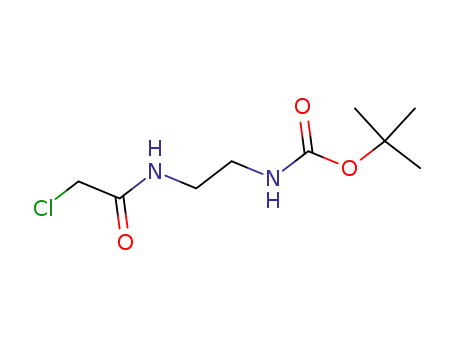 Molecular Structure of 149979-14-6 (Carbamic acid, [2-[(chloroacetyl)amino]ethyl]-, 1,1-dimethylethyl ester)