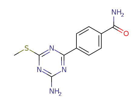 4-amino-6-(4-carbamoylphenyl)-2-methylthio-1,3,5-triazine