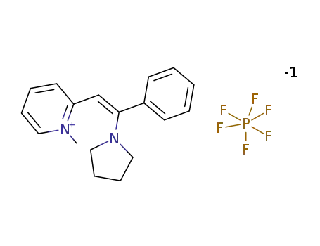 1-Methyl-2-[2-phenyl-2-(1-pyrrolidinyl)ethenyl]pyridinium hexafluoro-phosphate