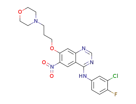 N-(3-chloro-4-fluorophenyl)-7-(3-morpholinopropoxy)-6-nitroquinazolin
-4-amine