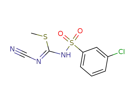 methyl N'-cyano-N-[(3-chlorophenyl)sulfonyl]imidothiocarbamate