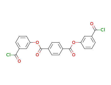 Molecular Structure of 116038-58-5 (1,4-Benzenedicarboxylic acid, bis[3-(chlorocarbonyl)phenyl] ester)