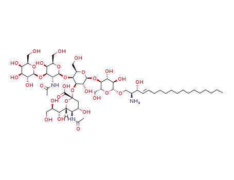 β-D-galactopyranosyl-(1→3)-(2-acetamido-2-deoxy-β-D-galactopyranosyl)-(1→4)-(5-acetamido-3,5-dideoxy-D-glycero-α-D-galacto-2-nonulopyranosylonic acid)-(2→3)-β-D-galactopyranosyl-(1→4)-β-D-glucopyranosyl-(1→1)-(2S,3R,4E)-2-amino-4-octadecene-1,3-diol
