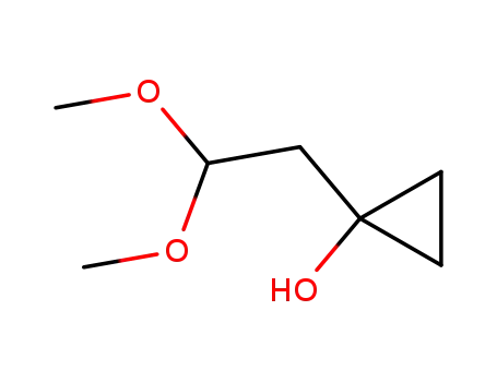 Molecular Structure of 832142-15-1 (Cyclopropanol, 1-(2,2-dimethoxyethyl)-)