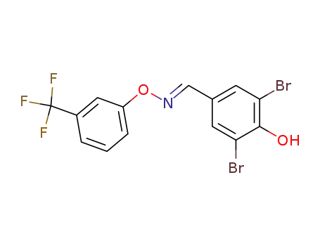 3,5-dibromo-4-hydroxy-benzaldehyde O-(3-trifluoromethyl-phenyl)-oxime
