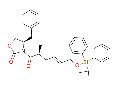 (R)-4-benzyl-3-((S,E)-6-(tert-butyldiphenylsilyloxy)-2-methylhex-4-enoyl)oxazolidin-2-one