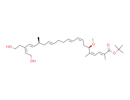 (2E,4Z,8Z,10E,14E,18E,20Z)-(6R,17S)-22-Hydroxy-20-(2-hydroxy-ethyl)-6-methoxy-2,5,17-trimethyl-docosa-2,4,8,10,14,18,20-heptaenoic acid tert-butyl ester