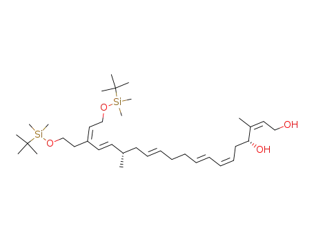 (2Z,6Z,8E,12E,16E,18Z)-(4R,15S)-20-(tert-Butyl-dimethyl-silanyloxy)-18-[2-(tert-butyl-dimethyl-silanyloxy)-ethyl]-3,15-dimethyl-icosa-2,6,8,12,16,18-hexaene-1,4-diol