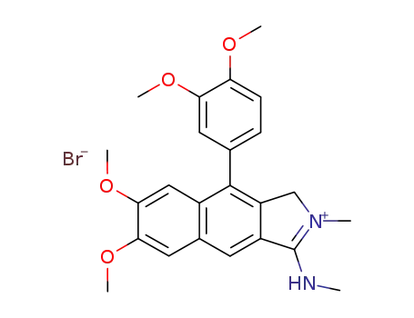 9-(3,4-dimethoxy-phenyl)-6,7-dimethoxy-2-methyl-3-methylamino-1H-benzo[f]isoindolium; bromide