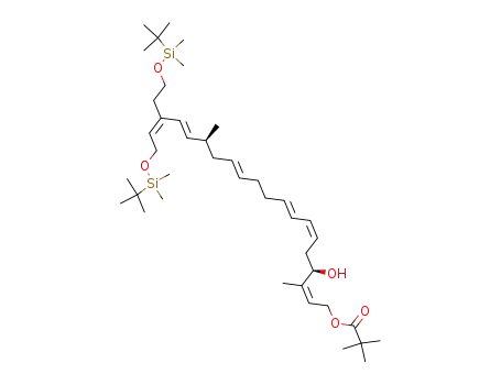 2,2-Dimethyl-propionic acid (2Z,6Z,8E,12E,16E,18Z)-(4R,15S)-20-(tert-butyl-dimethyl-silanyloxy)-18-[2-(tert-butyl-dimethyl-silanyloxy)-ethyl]-4-hydroxy-3,15-dimethyl-icosa-2,6,8,12,16,18-hexaenyl ester