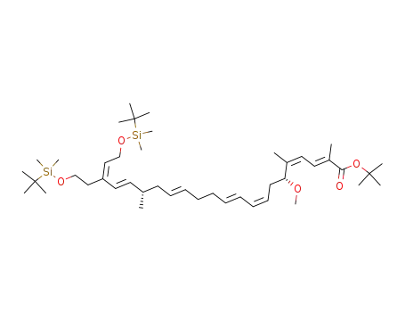 (2E,4Z,8Z,10E,14E,18E,20Z)-(6R,17S)-22-(tert-Butyl-dimethyl-silanyloxy)-20-[2-(tert-butyl-dimethyl-silanyloxy)-ethyl]-6-methoxy-2,5,17-trimethyl-docosa-2,4,8,10,14,18,20-heptaenoic acid tert-butyl ester