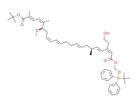 (2E,4Z,8Z,10E,14E,18E,20Z)-(6R,17S)-20-(2-Hydroxy-ethyl)-6-methoxy-2,5,17-trimethyl-docosa-2,4,8,10,14,18,20-heptaenedioic acid 1-tert-butyl ester 22-(tert-butyl-diphenyl-silanyloxymethyl) ester