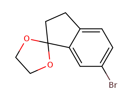 Molecular Structure of 866848-94-4 (6-Bromo-1,1-(ethylenedioxo)-indane)