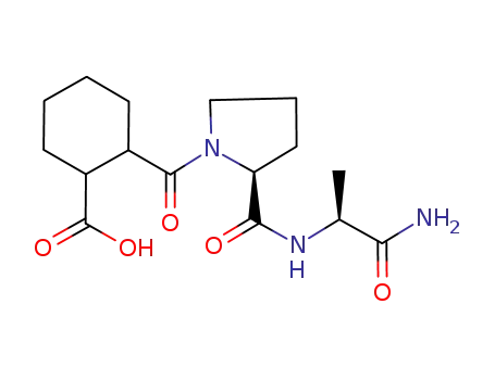2-[2-(1-carbamoyl-ethylcarbamoyl)-pyrrolidine-1-carbonyl]-cyclohexanecarboxylic acid