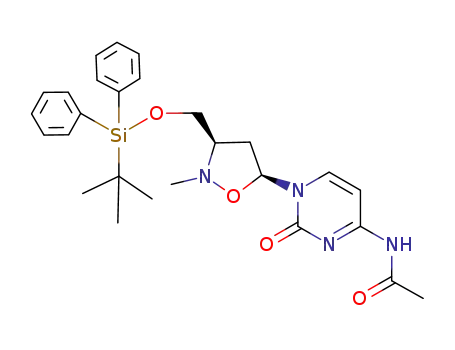 1-[(1'SR,4'RS)-(4'-((tert-butyldiphenylsilyloxy)methyl)-3'-methyl)-2'-oxa-3'-azacyclopent-1'-yl]-4-(acetylamino)-2-oxo-1,2-dihydropyrimidine