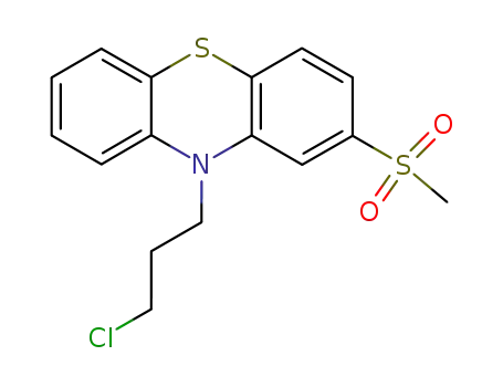 Molecular Structure of 40051-30-7 (10-(3-chloropropyl)-2-(methylsulphonyl)-10H-phenothiazine)