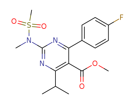 Methyl 4-(4-fluorophenyl)-6-isopropyl-2-[(N-methyl-N-methylsulfonyl)amino]pyrimidine-5-carboxylate,289042-11-1