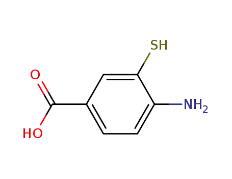 Molecular Structure of 14543-45-4 (4-AMINO-3-MERCAPTOBENZOIC ACID)