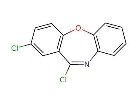 Molecular Structure of 3455-14-9 (Dibenz[b,f][1,4]oxazepine, 2,11-dichloro-)