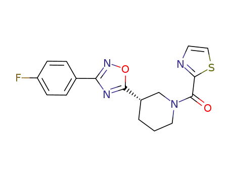 {(S)-3-[3-(4-fluoro-phenyl)-1,2,4-oxadiazol-5-yl]-piperidin-1-yl}-thiazol-2-yl-methanone