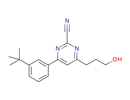 4-(3-tert-butyl-phenyl)-6-(3-hydroxy-propyl)-pyrimidine-2-carbonitrile