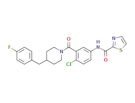 thiazole-2-carboxylic acid {4-chloro-3-[4-(4-fluoro-benzyl)-piperidine-1-carbonyl]-phenyl}-amide