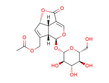 1H-2,6-Dioxacyclopent[cd]inden-1-one,4-[(acetyloxy)methyl]-5-(b-D-glucopyranosyloxy)-2a,4a,5,7b-tetrahydro-, (2aS,4aS,5S,7bS)-