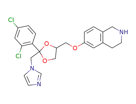 Cis (+/-)6-[[2-(2,4dichlorophenyl)-2-(1H-imidazol-1-yl-methyl)-1,3-dioxolan-4-yl]-methoxy]-1,2,3,4-tetrahydro-isoquinoline