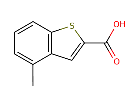 Molecular Structure of 1735-13-3 (4-METHYLBENZO(B)THIOPHENE-2-CARBOXYLICACID)