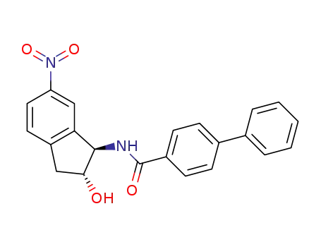 Molecular Structure of 505083-10-3 ([1,1'-Biphenyl]-4-carboxamide,
N-[(1R,2R)-2,3-dihydro-2-hydroxy-6-nitro-1H-inden-1-yl]-)