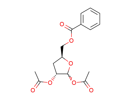 Molecular Structure of 4613-71-2 (5-O-Benzoyl-1,2-di-O-acetyl-3-deoxy-D-ribofuranose)