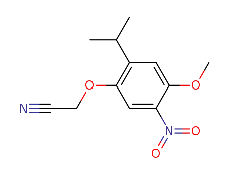 Molecular Structure of 865305-39-1 (Acetonitrile, [4-methoxy-2-(1-methylethyl)-5-nitrophenoxy]-)