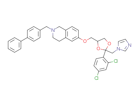 6-[(2RS,4SR)-2-(2,4-Dichlorophenyl)-2-(1H-imidazol-1-ylmethyl)-1,3-dioxolan-4-ylmethyloxy]-2-(4-phenylbenzyl)-1,2,3,4-tetrahydroisoquinoline