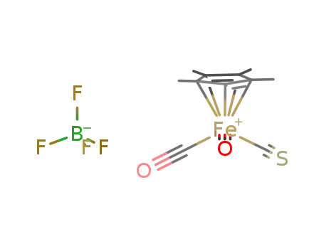 {(η-C5(CH3)5)Fe(CO)2(CS)}BF4