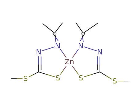 bis(S-methyl isopropylidenehydrazinecarbodithioato)zinc(II)