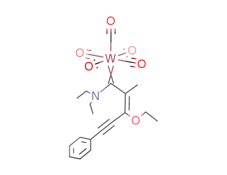 pentacarbonyl{diethylamino(Z-β-ethoxy-α-methyl-β-phenylethinylvinyl)carbene}tungsten