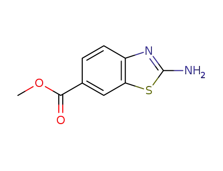 Molecular Structure of 66947-92-0 (6-Benzothiazolecarboxylicacid, 2-amino-, methyl ester)