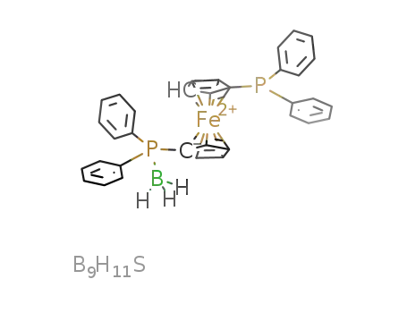 arachno-9-1,1'-bis(diphenylphosphino)ferrocene(BH3)-6-SB9H11
