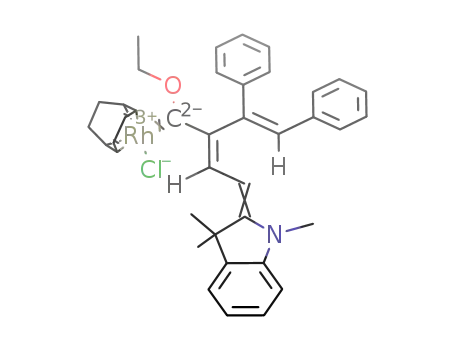 η4-cyclooctadiene[1-ethoxy-2-(1,2-diphenylethenyl)-4-(1,3,3-trimethylindolin-2-ylidene)but-2-en-1-ylidene]rhodium chloride
