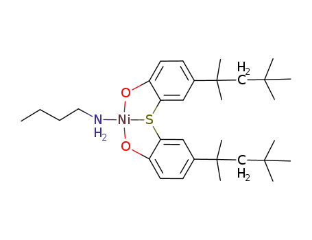 Molecular Structure of 14516-71-3 (2,2'-Thiobis(4-tert-octylphenolato)-n-butylamine nickel(II))