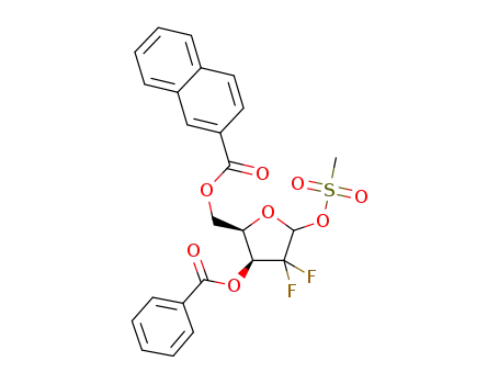2-deoxy-2,2-difluoro-3-benzoyl-5-(2-naphthoyl)-1-methanesulfonyloxy-D-ribofuranose
