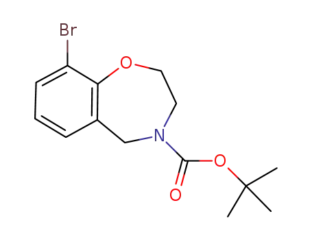 Molecular Structure of 1055880-27-7 (tert-butyl 9-bromo-2,3-dihydrobenzo[f][1,4]oxazepine-4(5H)-carboxylate)