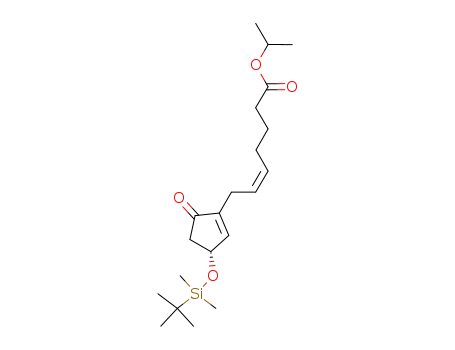 Molecular Structure of 474944-36-0 (7-[(3R)-3-[[(1,1-diMethylethyl)diMethylsilyl]oxy]-5-oxo-1-cyclopenten-1-yl]-(5Z)-Heptenoic acid-1-Methylethyl ester)