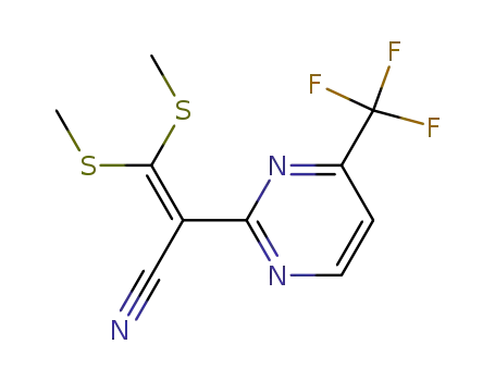 3,3-bis(methylthio)-2-(4-trifluoromethylpyrimidin-2-yl)acrylonitrile