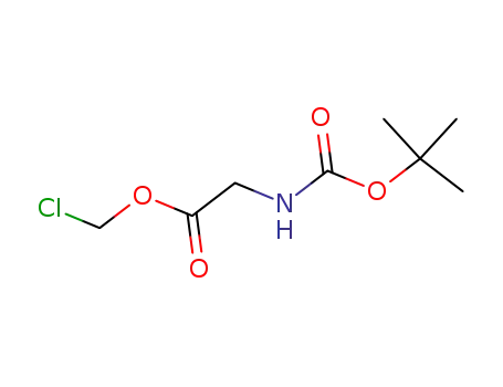 Molecular Structure of 34573-36-9 (Glycine, N-[(1,1-dimethylethoxy)carbonyl]-, chloromethyl ester)