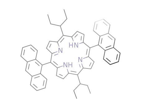 5,15-dianthracenyl-10,20-bis(1-ethylpropyl)-porphyrin
