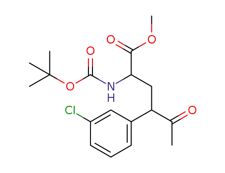 methyl 2-(tert-butoxycarbonylamino)-4-(3-chlorophenyl)-5-oxo-hexanoate