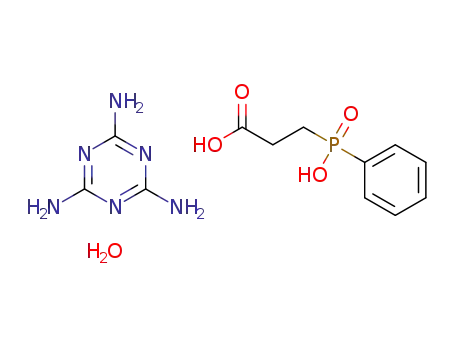 melaminium (2-carboxyethyl)(phenyl)phosphinate monohydrate