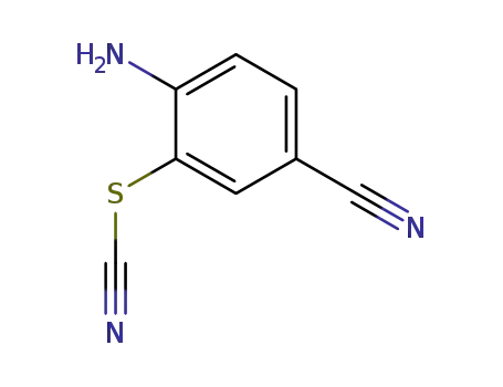Molecular Structure of 68867-21-0 (4-aMino-3-thiocyanatobenzonitrile)